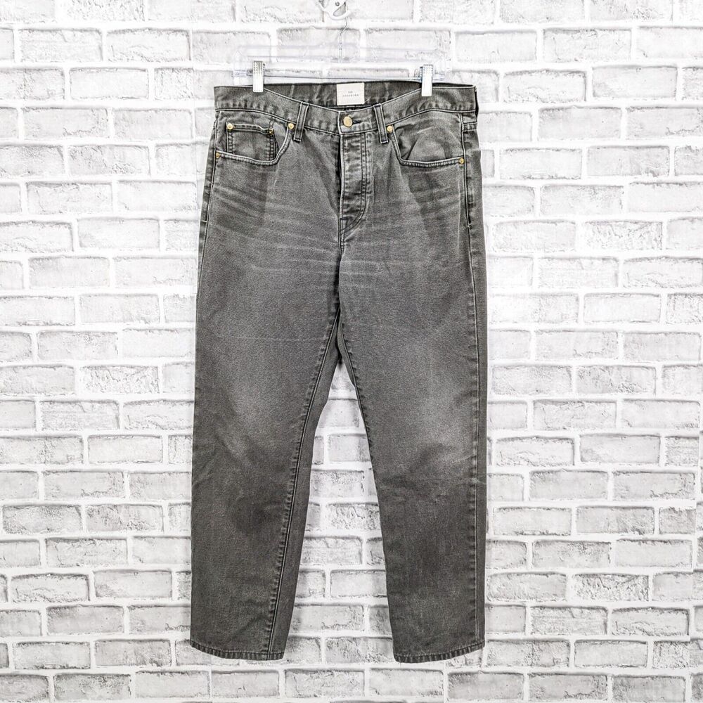 SID MASHBURN Men's 5 Pocket Denim Jeans Greenish Grey 36 Altered to fit 34x28